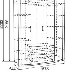 Шкаф для одежды 4-х дв.с ящиками Виктория 2  без зеркал в Нытве - nytva.mebel24.online | фото 4