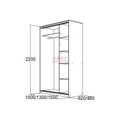 МИРАЖ 10.1 (620) Шкаф для платья и белья в Нытве - nytva.mebel24.online | фото 5