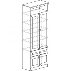 Шкаф для посуды №612 "Инна" Денвер светлый в Нытве - nytva.mebel24.online | фото 4