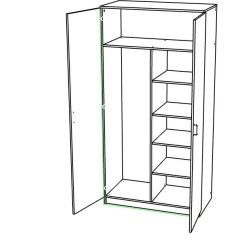 Шкаф двухдверный распашной в Нытве - nytva.mebel24.online | фото