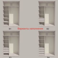 Шкаф-купе 1300 серии SILVER S4+S3Z+B2+PL1 (2 ящика+1 штанга) профиль «Серебро» в Нытве - nytva.mebel24.online | фото 5