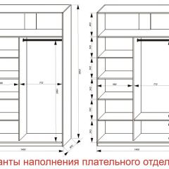 Шкаф-купе 1400 серии SOFT D6+D4+B2+PL2 (2 ящика+1штанга+1 полка) профиль «Капучино» в Нытве - nytva.mebel24.online | фото 8