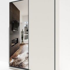 Шкаф-купе 1600 серии SOFT D1+D3+B2+PL1 (2 ящика+1штанга) профиль «Графит» в Нытве - nytva.mebel24.online | фото 2