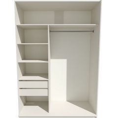 Шкаф-купе 1600 серии SOFT D1+D3+B2+PL1 (2 ящика+1штанга) профиль «Графит» в Нытве - nytva.mebel24.online | фото 3