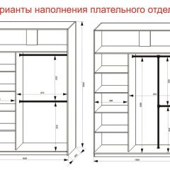 Шкаф-купе 1600 серии SOFT D6+D6+B2+PL3 (2 ящика+2штанги) профиль «Капучино» в Нытве - nytva.mebel24.online | фото 7