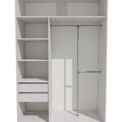 Шкаф-купе 1700 серии SILVER S3+S4+B2+PL4 (2 ящика+F обр.штанга) профиль «Серебро» в Нытве - nytva.mebel24.online | фото 2