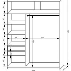 Шкаф-купе 1800 серии SOFT D1+D3+B2+PL1 (2 ящика+1штанга) профиль «Графит» в Нытве - nytva.mebel24.online | фото 3