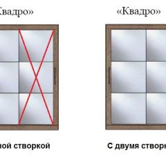 Шкаф-купе №19 Серия 3 Квадро (2000) Ясень Анкор светлый в Нытве - nytva.mebel24.online | фото 3