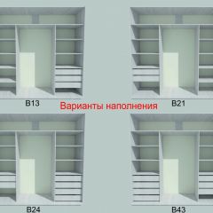 Шкаф-купе 1950 серии SILVER S3+S1+S4 B22+PL3 (по 2 ящика лев/прав+2 штанги) профиль «Серебро» в Нытве - nytva.mebel24.online | фото 5