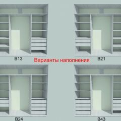 Шкаф-купе 2250 серии SILVER S3+S1+S4 B22+PL3 (по 2 ящика лев/прав+2 штанги) профиль «Серебро» в Нытве - nytva.mebel24.online | фото 5