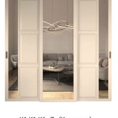 Шкаф-купе 2450 серии NEW CLASSIC K5+K5+K5+B22+PL3 (по 2 ящика лев/прав+1 штанга+1полка) профиль «Капучино» в Нытве - nytva.mebel24.online | фото 15