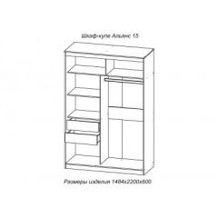 АЛЬЯНС 15 Шкаф-купе Альянс + комплект зеркал №2 в Нытве - nytva.mebel24.online | фото 3