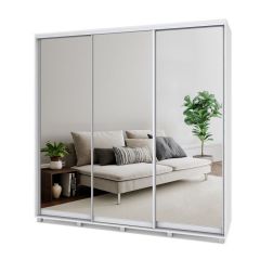 МАРТИН Шкаф-купе с зеркалами Анкор светлый (2200*450) М423 в Нытве - nytva.mebel24.online | фото