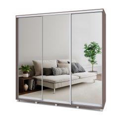 МАРТИН Шкаф-купе с зеркалами Шимо темный (2200*450) М423 в Нытве - nytva.mebel24.online | фото