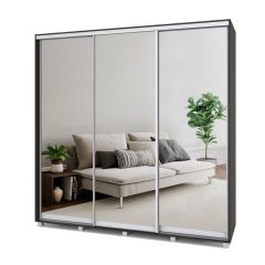 МАРТИН Шкаф-купе с зеркалами Венге (2200*450) М423 в Нытве - nytva.mebel24.online | фото