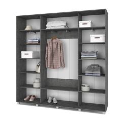 МАРТИН Шкаф-купе с зеркалом Камень темный (2200*450) М422 в Нытве - nytva.mebel24.online | фото 2