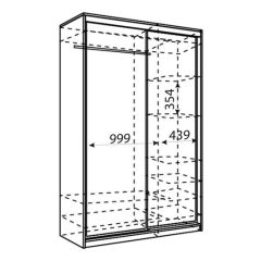 Шкаф-купе Рене 1500 вариант 2 (Зеркало/Зеркало) в Нытве - nytva.mebel24.online | фото 2