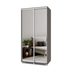 РОЛАНД Шкаф-купе с зеркалами Анкор темный (450*1100) Р413 в Нытве - nytva.mebel24.online | фото 2