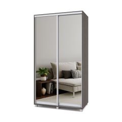 РОЛАНД Шкаф-купе с зеркалами Анкор темный (450*1200) Р423 в Нытве - nytva.mebel24.online | фото 2