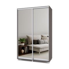 РОЛАНД Шкаф-купе с зеркалами Анкор темный (450*1400) Р443 в Нытве - nytva.mebel24.online | фото 2