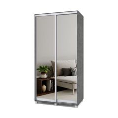 РОЛАНД Шкаф-купе с зеркалами Камень темный (450*1100) Р413 в Нытве - nytva.mebel24.online | фото 2