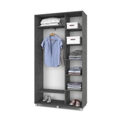 РОЛАНД Шкаф-купе с зеркалами Камень темный (450*1200) Р423 в Нытве - nytva.mebel24.online | фото 3