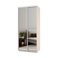 РОЛАНД Шкаф-купе с зеркалами Млечный дуб (450*1000) Р403 в Нытве - nytva.mebel24.online | фото