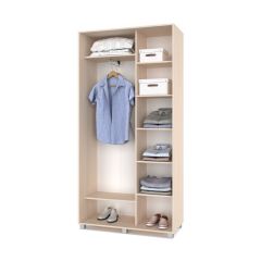 РОЛАНД Шкаф-купе с зеркалами Млечный дуб (450*1100) Р413 в Нытве - nytva.mebel24.online | фото 3