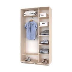РОЛАНД Шкаф-купе с зеркалами Млечный дуб (450*1200) Р423 в Нытве - nytva.mebel24.online | фото 3
