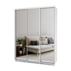 РОЛАНД Шкаф-купе с зеркалами Шимо светлый (450*1700)  Р473 в Нытве - nytva.mebel24.online | фото