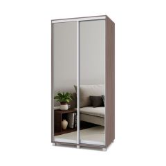 РОЛАНД Шкаф-купе с зеркалами Шимо темный (450*1000) Р403 в Нытве - nytva.mebel24.online | фото