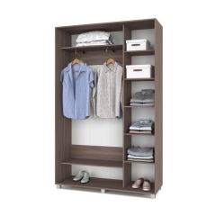 РОЛАНД Шкаф-купе с зеркалами Шимо темный (450*1400) Р443 в Нытве - nytva.mebel24.online | фото 2
