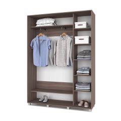 РОЛАНД Шкаф-купе с зеркалами Шимо темный (450*1600) Р463 в Нытве - nytva.mebel24.online | фото 2