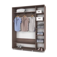 РОЛАНД Шкаф-купе с зеркалами Шимо темный (450*1700) Р473 в Нытве - nytva.mebel24.online | фото 2