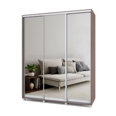 РОЛАНД Шкаф-купе с зеркалами Шимо темный (450*1800) Р483 в Нытве - nytva.mebel24.online | фото