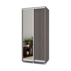 РОЛАНД Шкаф-купе с зеркалом Анкор темный (450*1000) Р402 в Нытве - nytva.mebel24.online | фото 2