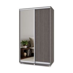 РОЛАНД Шкаф-купе с зеркалом Анкор темный (450*1300) Р432 в Нытве - nytva.mebel24.online | фото