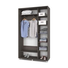 РОЛАНД Шкаф-купе с зеркалом Анкор темный (450*1300) Р432 в Нытве - nytva.mebel24.online | фото 3