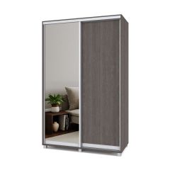 РОЛАНД Шкаф-купе с зеркалом Анкор темный (450*1400) Р442 в Нытве - nytva.mebel24.online | фото 2