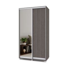 РОЛАНД Шкаф-купе с зеркалом Анкор темный (600*1300) Р632 в Нытве - nytva.mebel24.online | фото