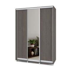 РОЛАНД Шкаф-купе с зеркалом Анкор темный (600*1700) Р672 в Нытве - nytva.mebel24.online | фото