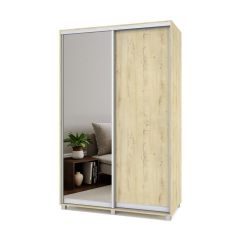 РОЛАНД Шкаф-купе с зеркалом Ирландский дуб (450*1400) Р442 в Нытве - nytva.mebel24.online | фото 2