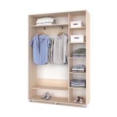 РОЛАНД Шкаф-купе с зеркалом Млечный дуб (450*1500) Р452 в Нытве - nytva.mebel24.online | фото 3