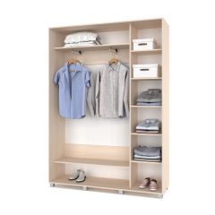 РОЛАНД Шкаф-купе с зеркалом Млечный дуб (450*1600) Р462 в Нытве - nytva.mebel24.online | фото 3