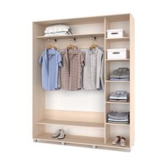 РОЛАНД Шкаф-купе с зеркалом Млечный дуб (450*1800) Р482 в Нытве - nytva.mebel24.online | фото 2