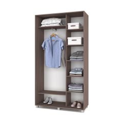 РОЛАНД Шкаф-купе с зеркалом Шимо темный (450*1200) Р422 в Нытве - nytva.mebel24.online | фото 3