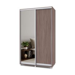 РОЛАНД Шкаф-купе с зеркалом Шимо темный (450*1300) Р432 в Нытве - nytva.mebel24.online | фото 2