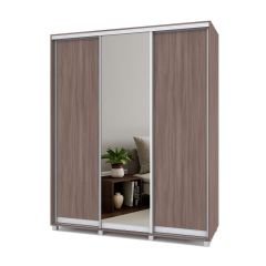 РОЛАНД Шкаф-купе с зеркалом Шимо темный (450*1800) Р482 в Нытве - nytva.mebel24.online | фото