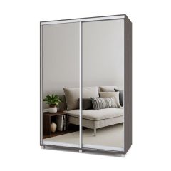 РОЛАНД Шкаф-купе с зеркалами Анкор темный (600*1500) Р653 в Нытве - nytva.mebel24.online | фото