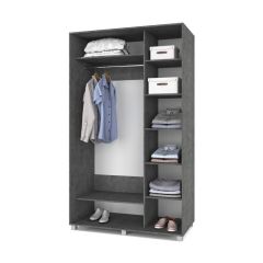 РОЛАНД Шкаф-купе зеркалом Камень темный (600*1500) Р652 в Нытве - nytva.mebel24.online | фото 2